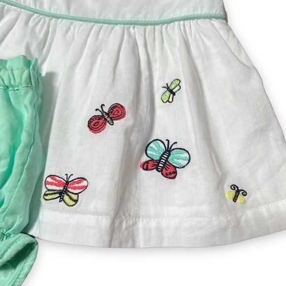 𝅺GYMBOREE Lakeside Stroll Butterfly Top & Bloomers‎ 0-3 mo - Picture 2 of 4